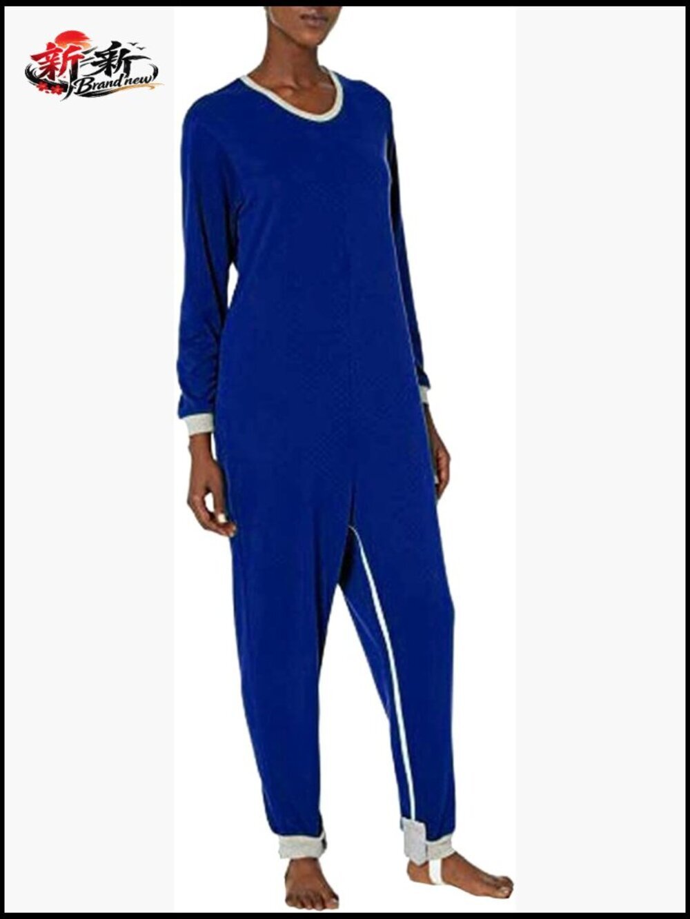 Cotton/Polyester Anti-Strip Jumpsuit with Inner Leg Zippers & Snaps